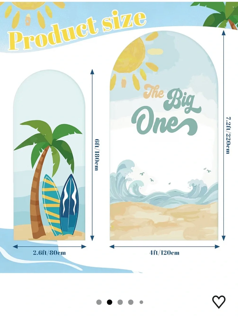 “THE BIG ONE” arch cover sheets for party. Like new